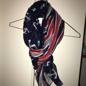 R/W/B anchor scarf